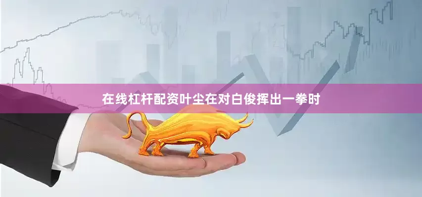 在线杠杆配资叶尘在对白俊挥出一拳时